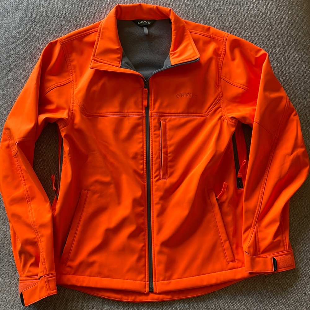 Mens Orvis blaze orange hunting jacket lined size M, NWOT